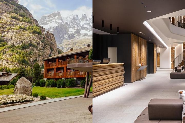 Grand Hotel Courmayeur Mont Blanc photo collage